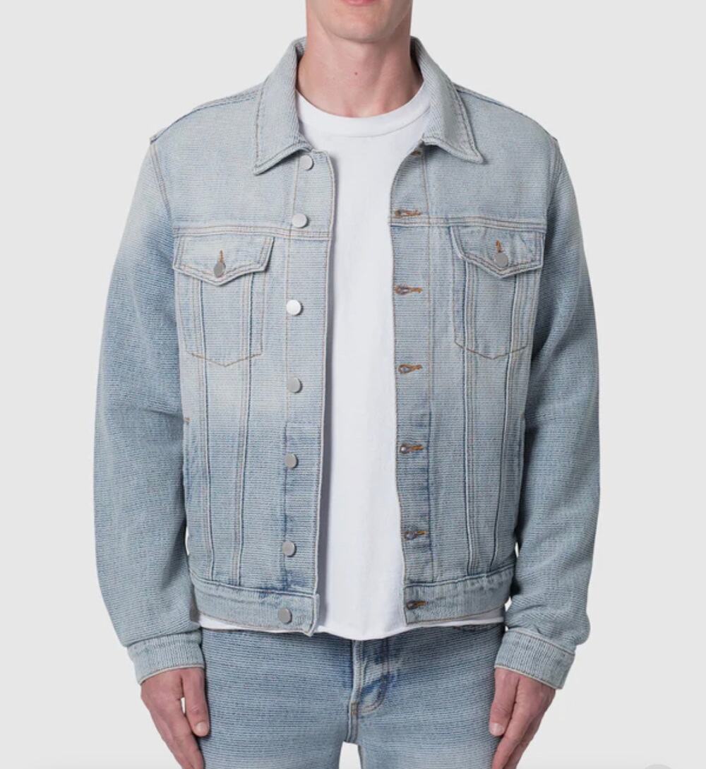 New MNML WESTERN CROSSHATCH TRUCKER DENIM JACKET